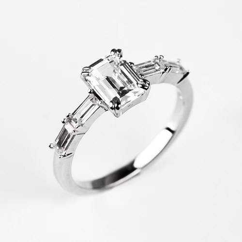 Arivel Silver zásnubní prsten ze stříbra s bílými zirkony