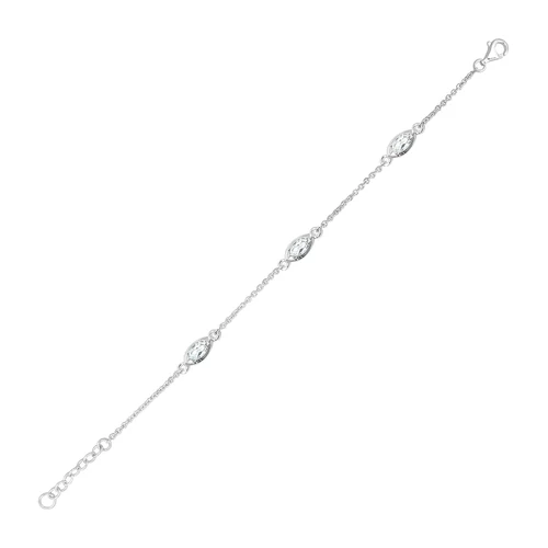 Silence White Topaz stříbrný náramek s bílým topazem