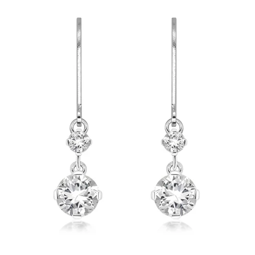Tari White Topaz stříbrné náušnice s bílým topazem