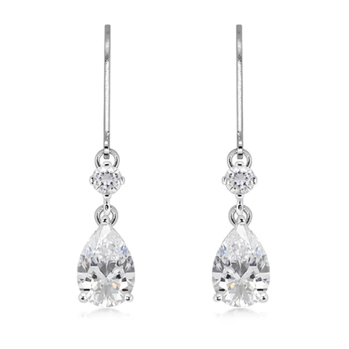 Tarel WhiteTopaz stříbrné náušnice s bílým topazem