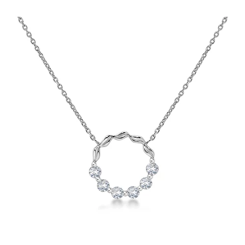 Lava White Topaz stříbrný náhrdelník s bílým topazem