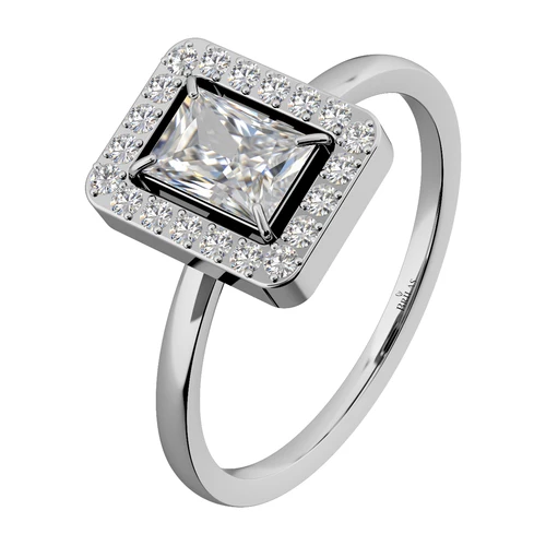 Sylvara W Steel zásnubní prsten z chirurgické oceli