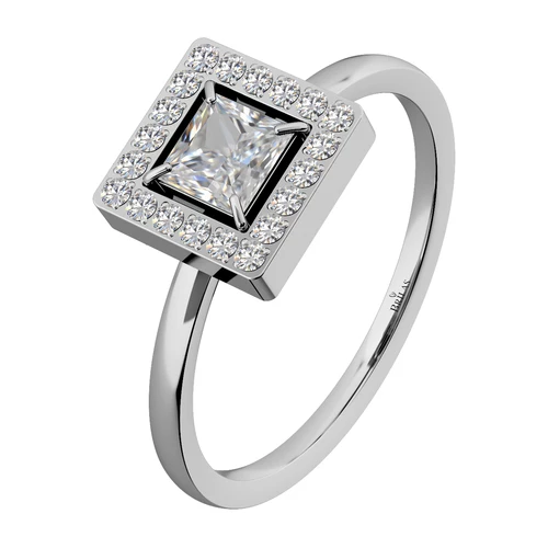 Josna W Steel zásnubní prsten z chirurgické oceli