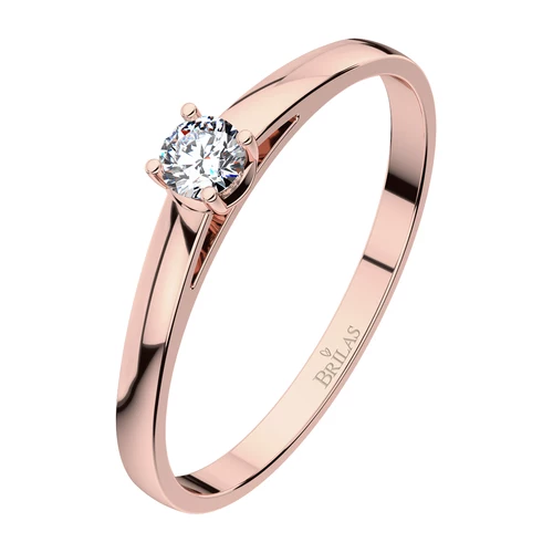 Diona Red jemný zásnubní prsten z růžového zlata