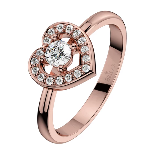 Lada Princess R Briliant zásnubní prsten z růžového zlata