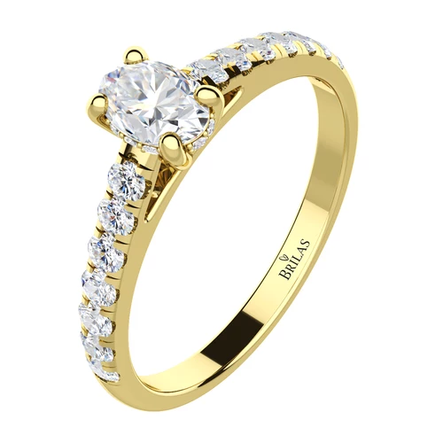 Brilanto G Briliant zásnubní prsten ze žlutého zlata s brilianty