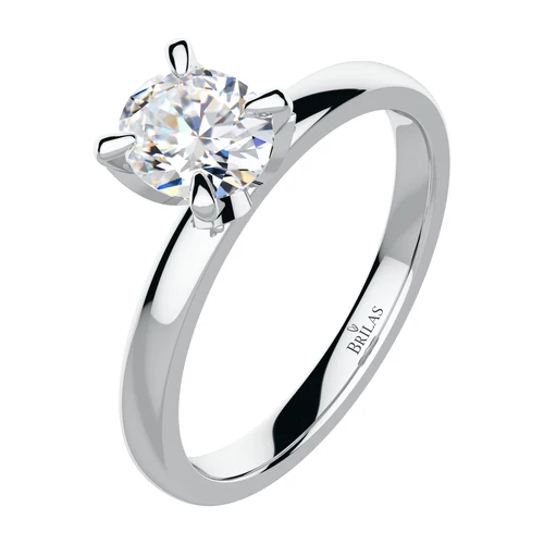 Gloro W Briliant zásnubní prsten z bílého zlata s brilianty