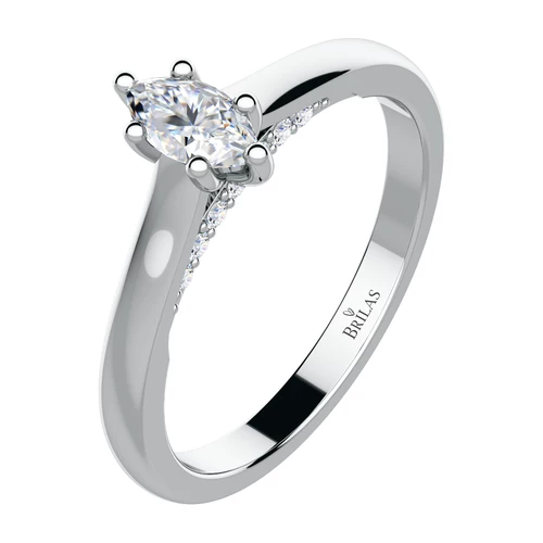 Venteto W Briliant zásnubní prsten z bílého zlata s brilianty