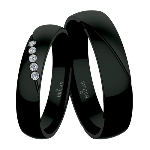 Ebena Black Titan-snubní prsteny z titanu