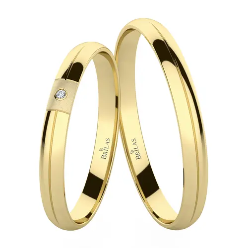 Honora Gold jemné snubní prstýnky ze žlutého zlata