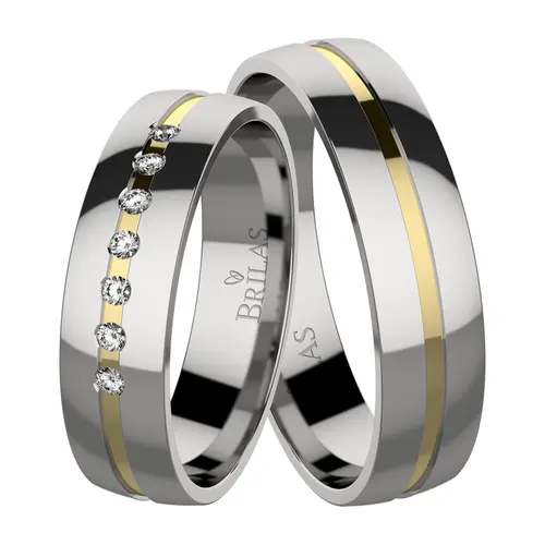 Orion Steel Gold snubní prsteny z chirurgické oceli