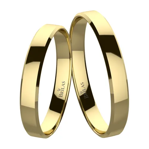 Edge Lumi Gold snubní prsteny ze žlutého zlata