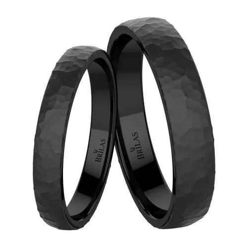 Obsidian Black Titan snubní prsteny z titanu