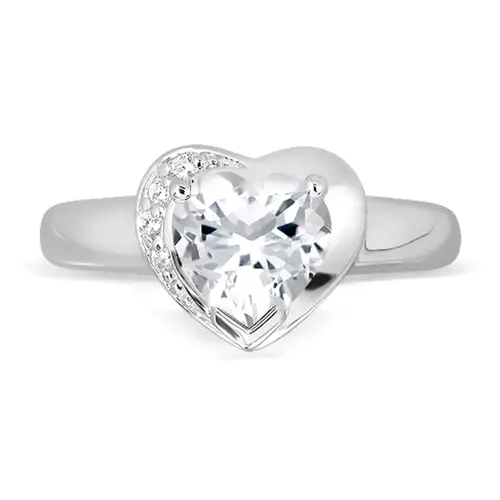 Selmira S White Topaz prsten ze stříbra s bílým topazem