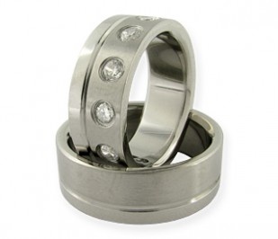 Trendy stone  luxusní snubní prsteny z chirurgické oceli