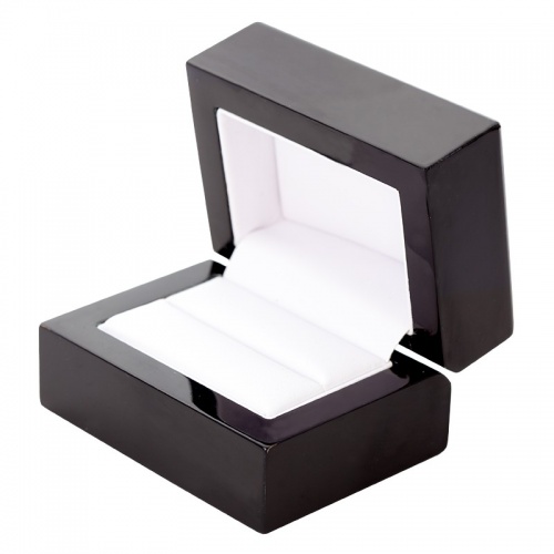 Black Wood II moderní dřevěná krabička na snubní prsteny
