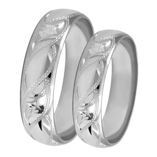 Leonzio White elegantní snubní prsteny