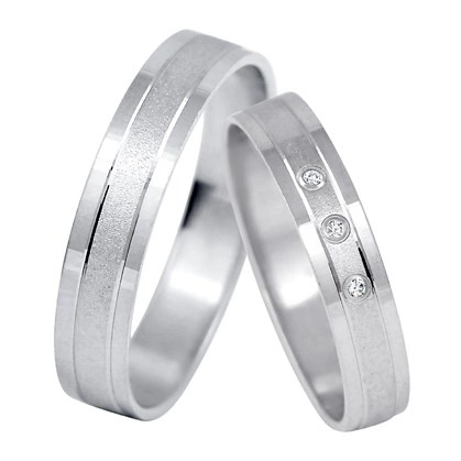 Mirela White snubáčky v bílém zlatě