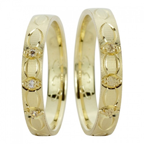 Zachary Gold  elegantní snubní prsteny ze žlutého zlata