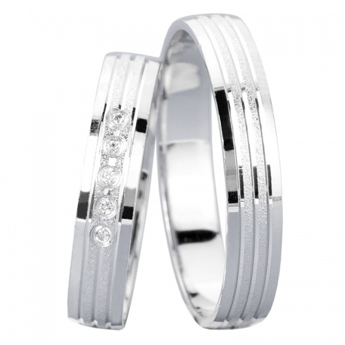 Morgana White krásné snubní prsteny v bílé barvě zlata