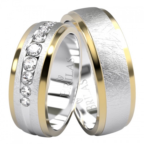 Delores Colour GW snubní prstýnky z kombinovaného zlata