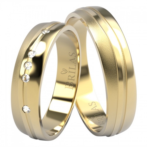 Dimitra Gold snubní prsteny ze žlutého zlata