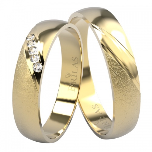 Rita Gold snubní prsteny ze žlutého zlata