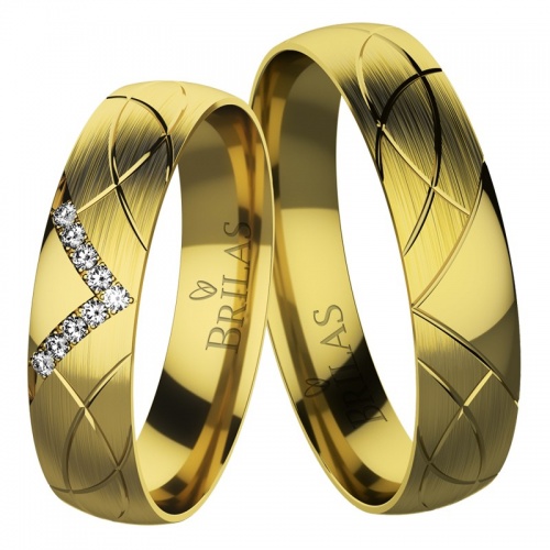Jolana Gold snubní prsteny ze žlutého zlata