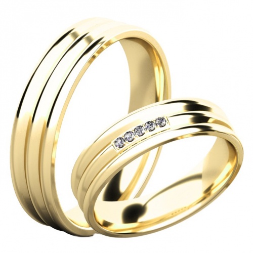 Mafalda Gold snubní prsteny ze žlutého zlata