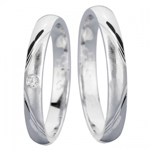 Rain Silver  stříbrné snubní prsteny